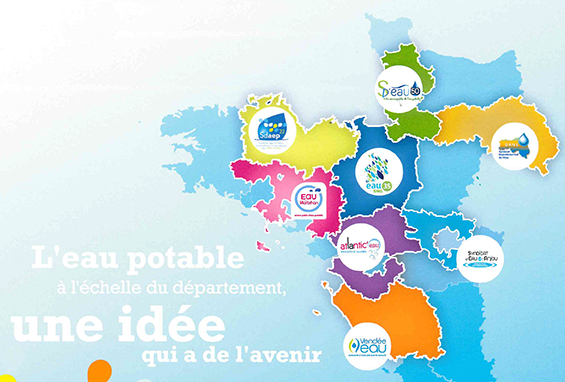 Carte des Syndicat du Grand Ouest liés par la convention