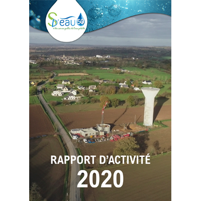 SDeau50, couverture rapport d'activités 2020