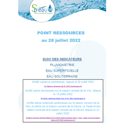 Point ressources au 28 juillet 2022