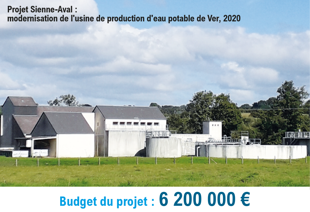 Projets SDeau50 : projet Sienne-Aval, modernisation de l'usine d'eau potable de Ver, 2020