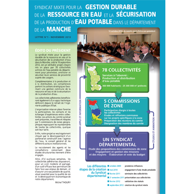 SDeau50, lettre d'information, novembre 2012