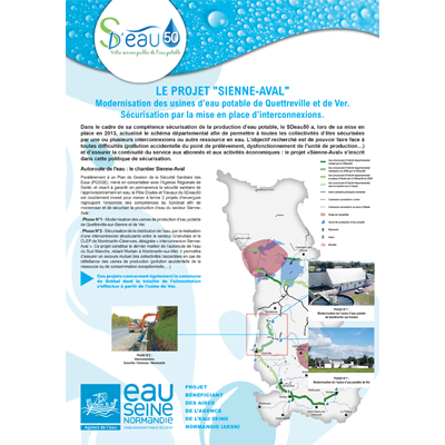 SDeau50, projet interconnexions Sienne-Aval, Granville, Cérences, Montmartin